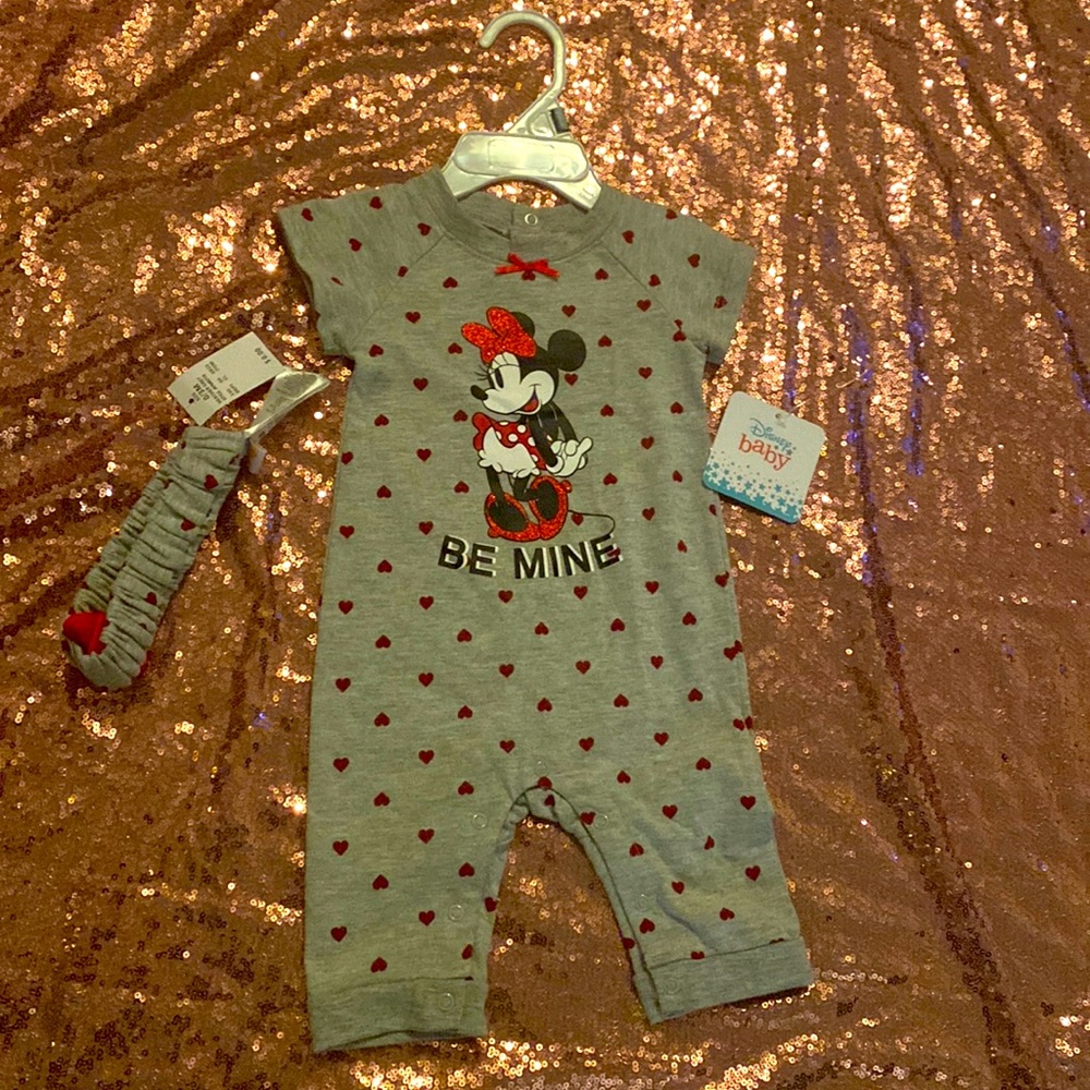 “Be Mine” Disneys Minnie Mouse Onesie (0/3 months)